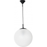 Designerska Lampa wisząca szklana kula Globus 30 biały mat Aldex do kuchni, salonu i sypialni.