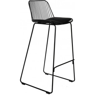 Dill High 75 black wire bar stool Intesi