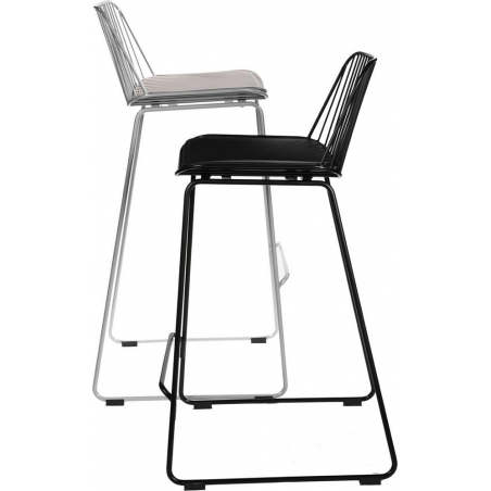 Dill High 75 black wire bar stool Intesi