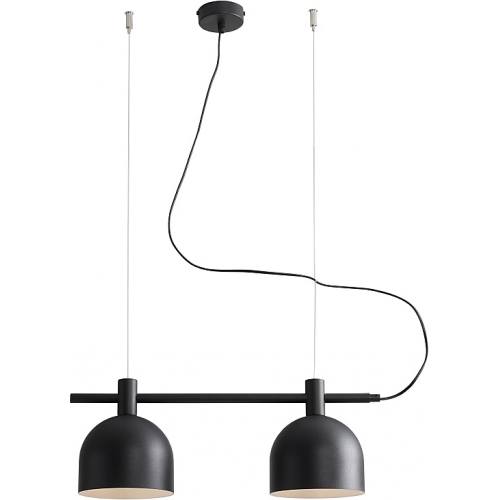 Beryl 52 black scandinavian pendant lamp with 2 lights Aldex