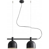 Beryl 52 black scandinavian pendant lamp with 2 lights Aldex