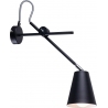 Arte black adjustable wall lamp with arm Aldex