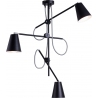 Arte Vertical black semi flush ceiling light with adjustable arms and 3 lights Aldex