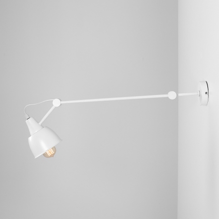 Aida 14 white semi flush ceiling light with adjustable arm Aldex