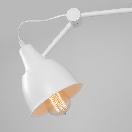 Aida 14 white semi flush ceiling light with adjustable arm Aldex