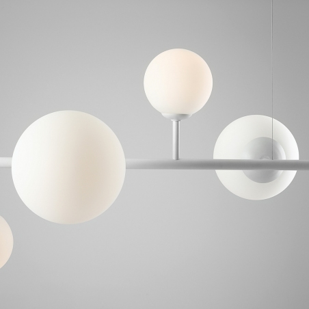 Dione 130 white glass balls pendant lamp Aldex