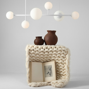 Dione 130 white glass balls pendant lamp Aldex