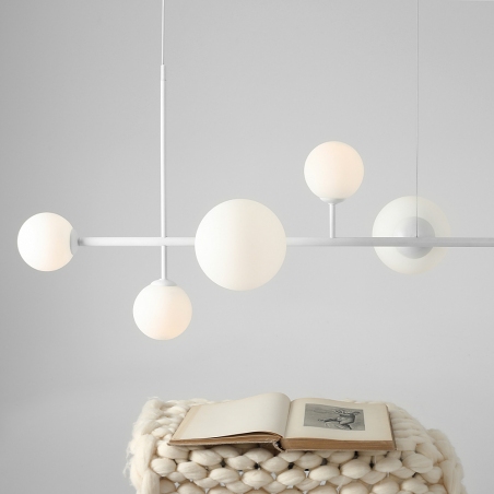 Dione 130 white glass balls pendant lamp Aldex