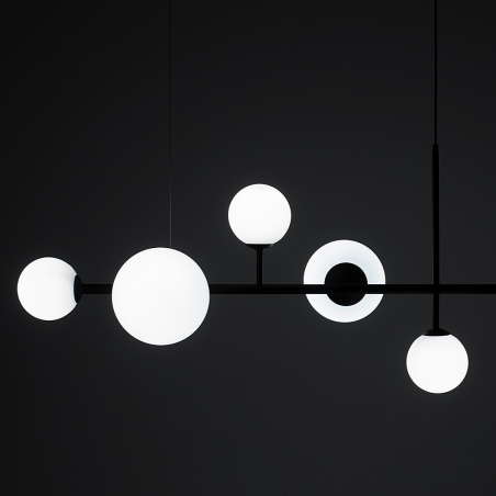 Dione 130 white&amp;black glass balls pendant lamp Aldex