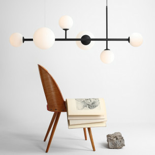 Dione 130 white&black glass balls pendant lamp Aldex