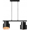 Industrialna Lampa wisząca podwójna regulowana Kadm I 61 czarna Aldex do kuchni, salonu i nad stół.