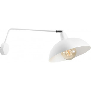 Espace white scandinavian wall lamp with arm Aldex