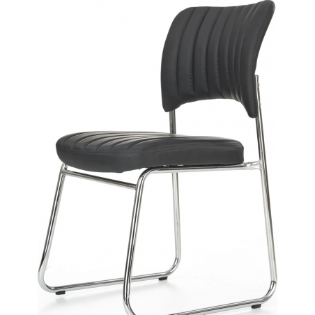 Rapid black faux leather office chair Halmar