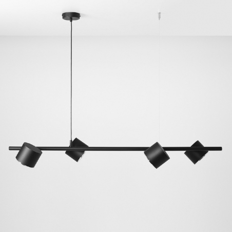 Bot 121 black linear pendant lamp with 4 lights Aldex