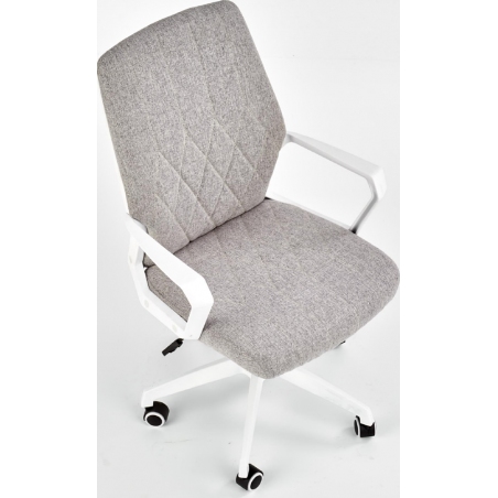 Spin II light grey upholstered office chair Halmar