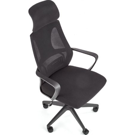 Valdez black mesh office chair with headrest Halmar