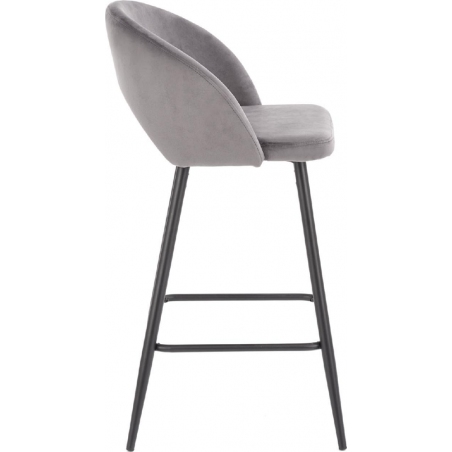 H-96 65 grey velvet bar chair Halmar