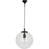 Globus 30 transparent&amp;black glass ball pendant lamp Aldex