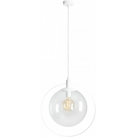 Aura 42 transparent&amp;white glass ball pendant lamp Aldex