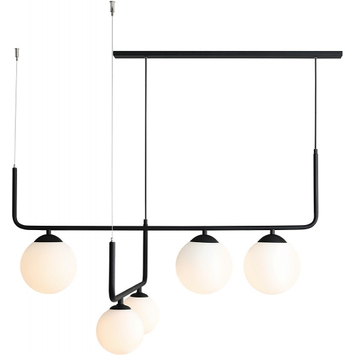 Artemida V white&amp;black glass balls semi flush ceiling light Aldex