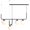Artemida V white&amp;black glass balls semi flush ceiling light Aldex