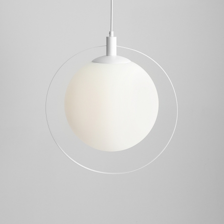 Aura 42 white glass ball pendant lamp Aldex