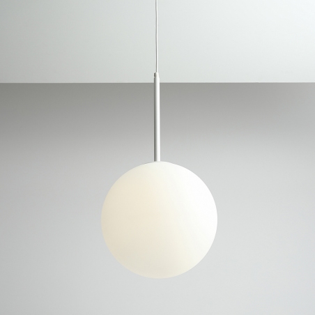 Bosso 30 white glass ball pendant lamp Aldex