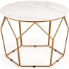 Madison 60 white gold coffee table with marble top Halmar