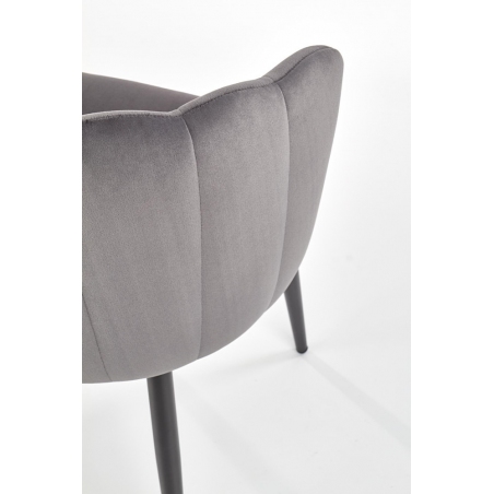 K386 grey velvet chair Halmar