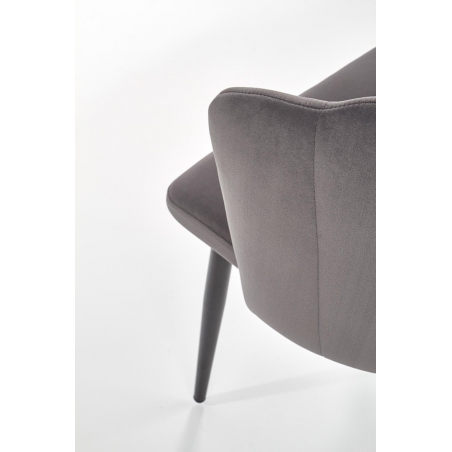 K386 grey velvet chair Halmar