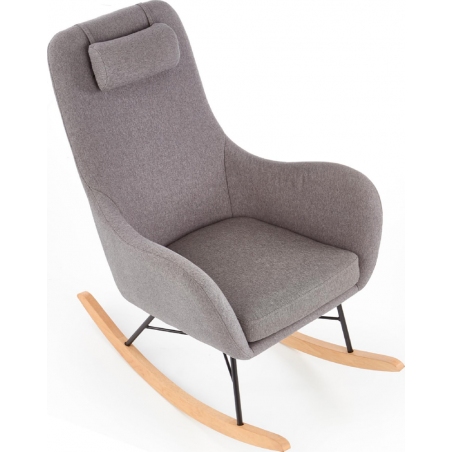 Botas grey upholstered rocking armchair Halmar