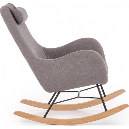 Botas grey upholstered rocking armchair Halmar