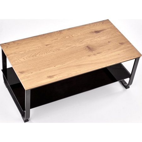 Artiga 105x55 gold oak coffee table with shelf Halmar