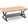Xena 110x60 oak coffee table with shelf Halmar
