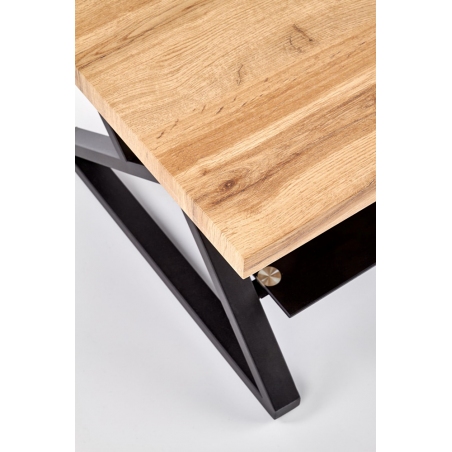 Xena 110x60 oak coffee table with shelf Halmar