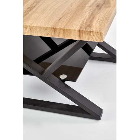 Xena 60x60 oak coffee table with shelf Halmar