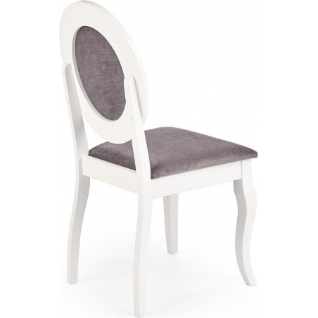 Barock grey&amp;white upholstered wooden chair Halmar