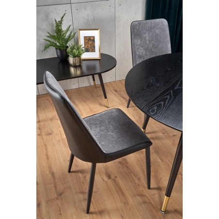 Stylowe Krzesło tapicerowane K368 Popiel Halmar do jadalni, salonu i kuchni.