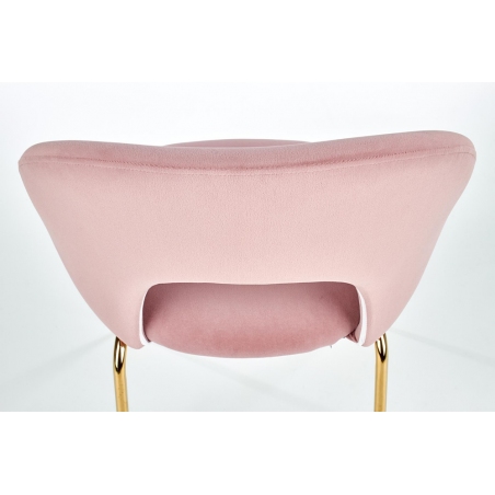 K385 pink velvet chair with gold legs Halmar