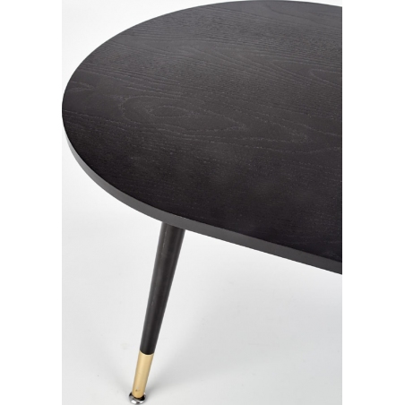 Embosa 120x60 black oval coffee table Halmar