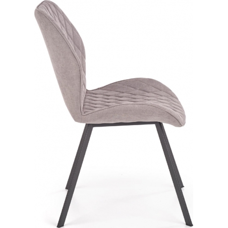 Stylowe Krzesło tapicerowane pikowane K360 Popiel Halmar do jadalni, salonu i kuchni.