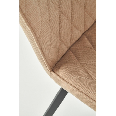 Stylowe Krzesło tapicerowane pikowane K360 Beżowe Halmar do jadalni, salonu i kuchni.