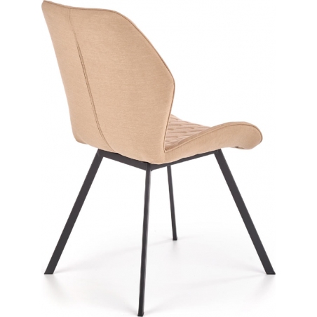 Stylowe Krzesło tapicerowane pikowane K360 Beżowe Halmar do jadalni, salonu i kuchni.