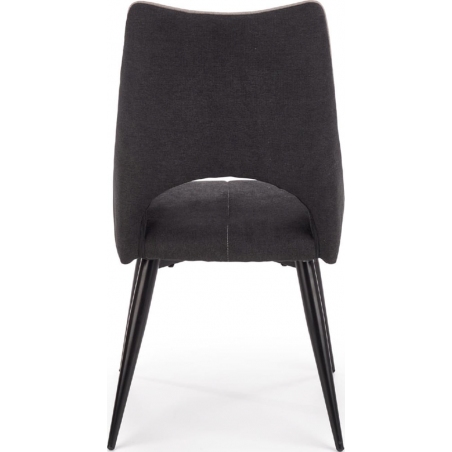 Stylowe Krzesło tapicerowane z czarnymi nogami K369 Popiel Halmar do jadalni, salonu i kuchni.
