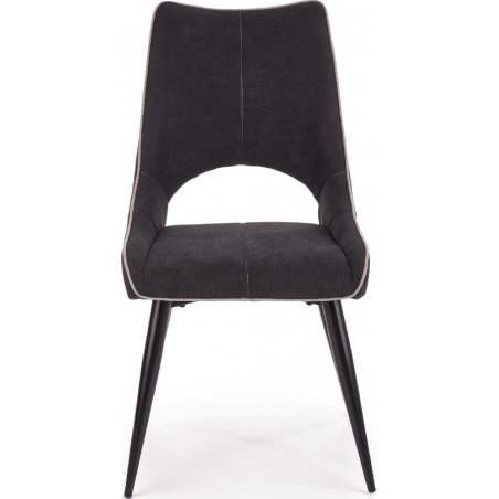 K369 grey upholstered chair with black legs Halmar