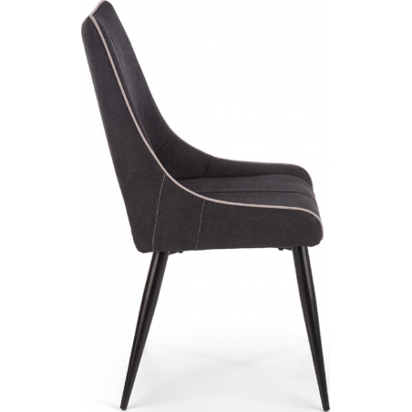 K369 grey upholstered chair with black legs Halmar