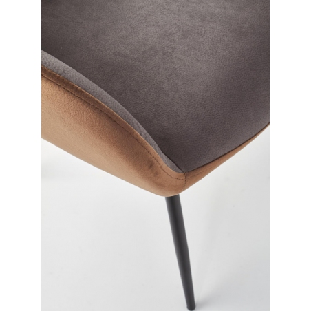 K392 grey&amp;brown velvet armchair chair Halmar