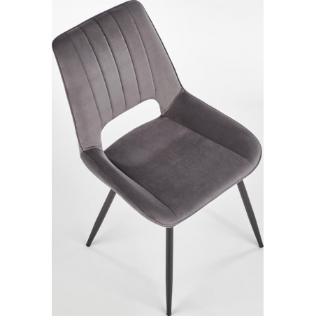 K404 grey velvet chair Halmar