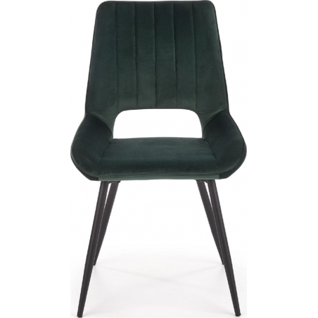 Stylowe Krzesło welurowe K404 Ciemno zielone Halmar do jadalni, salonu i kuchni.