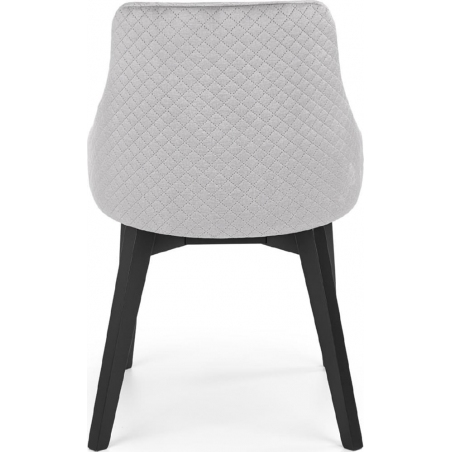 Toledo III Velvet light grey&amp;black quilted upholstered chair Halmar